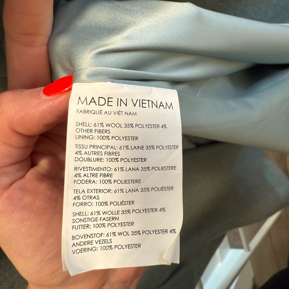 Club Monaco Sage Trench Coat with Notched Lapels - Picture 5 of 5